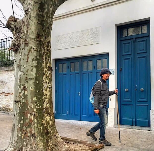 Blue door in Uruguay