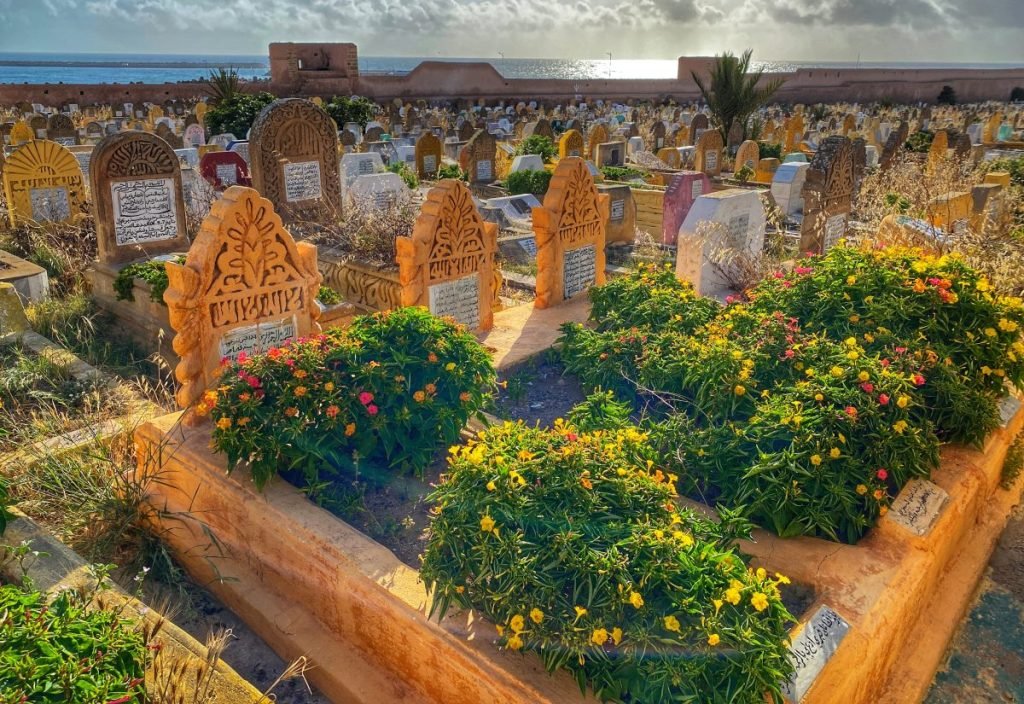 Graveyard on the coast of Rabat, Morocco