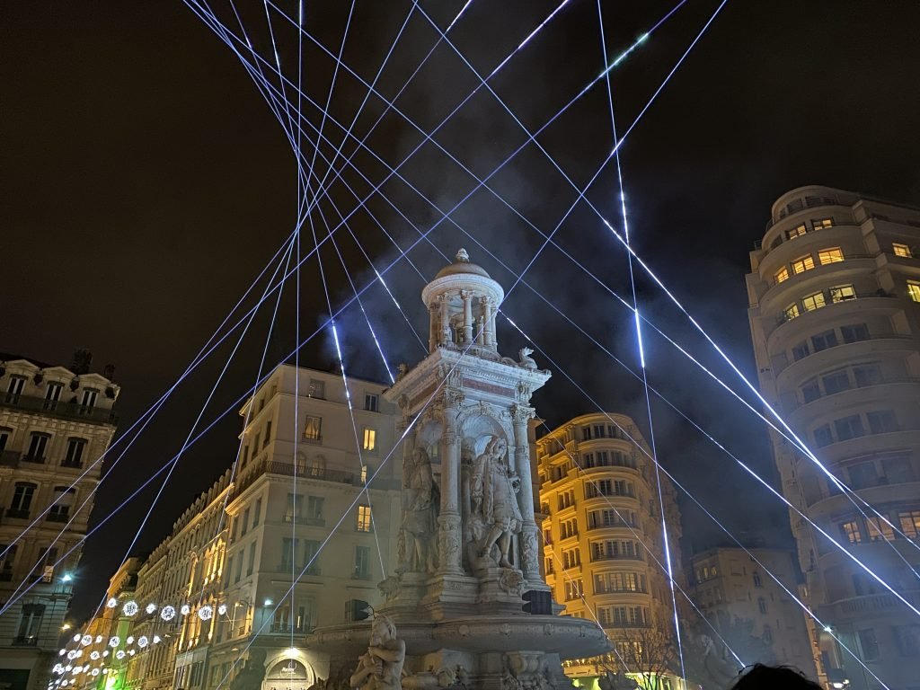 Light show in Lyon, France