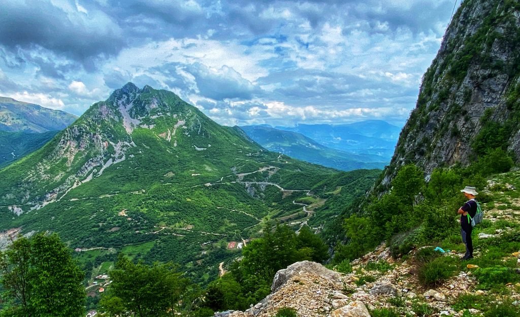 Trin looking into the valley just behind Krujë