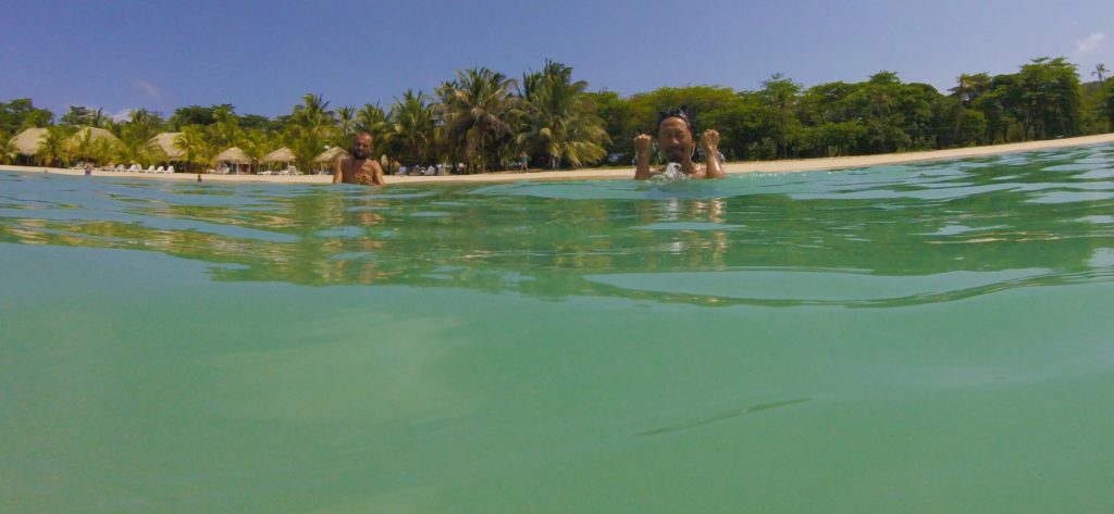 a nomad on big corn island in the blue waters
