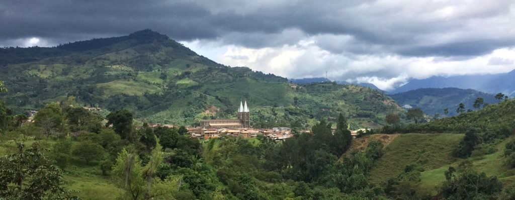 Jardín Colombia from a nearby mountain top