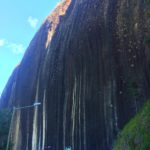 Vertical wall of El Penol in Guatape Colombia