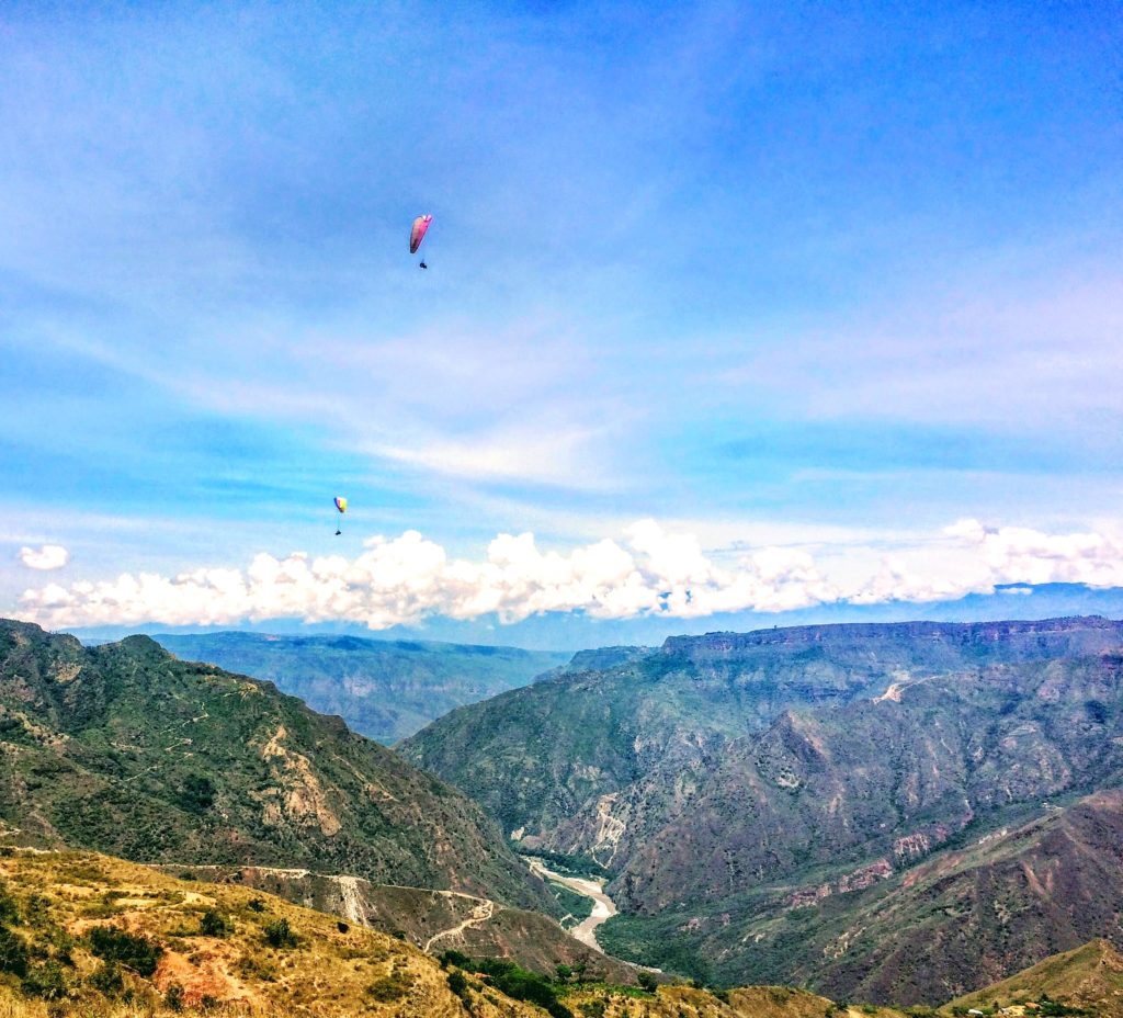 Paragliding near San Gil