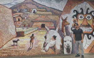 Mural depicting Peru History an ancient society