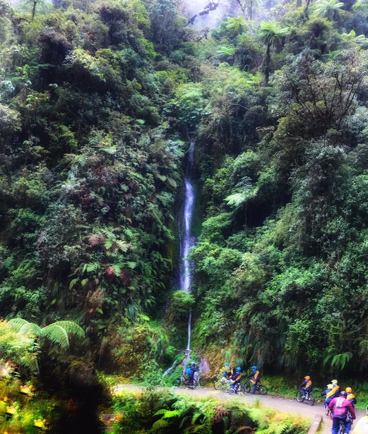 Waterfall on death road