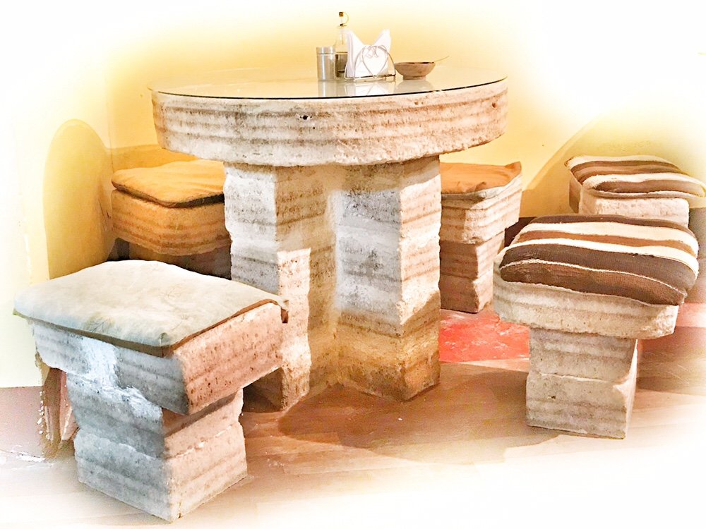 Table and Chairs of salt from the Uyuni Salt Flats