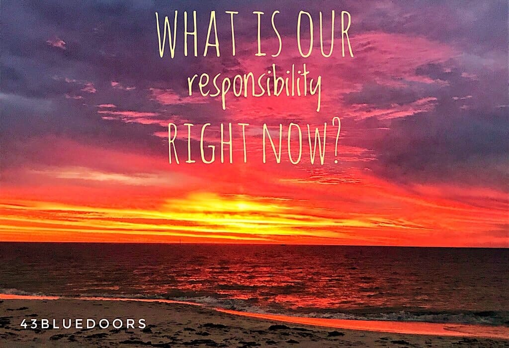 What is our global responsibility right now? Sunset in Australia