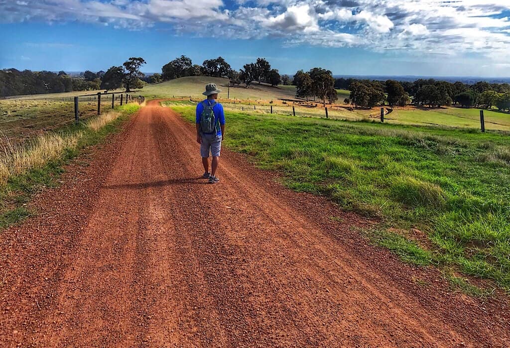 A dirt road in Burekup Western Australia