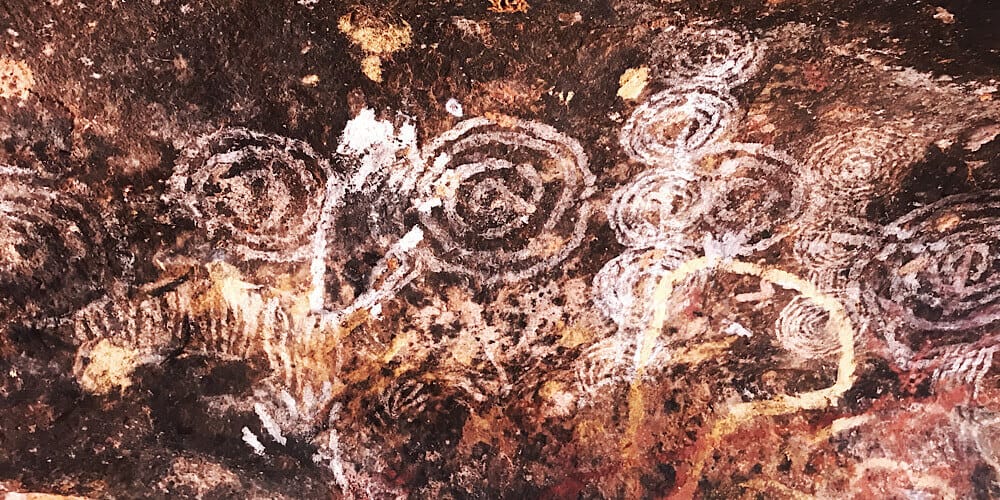 Anangu Rock Art in a cave of Uluru
