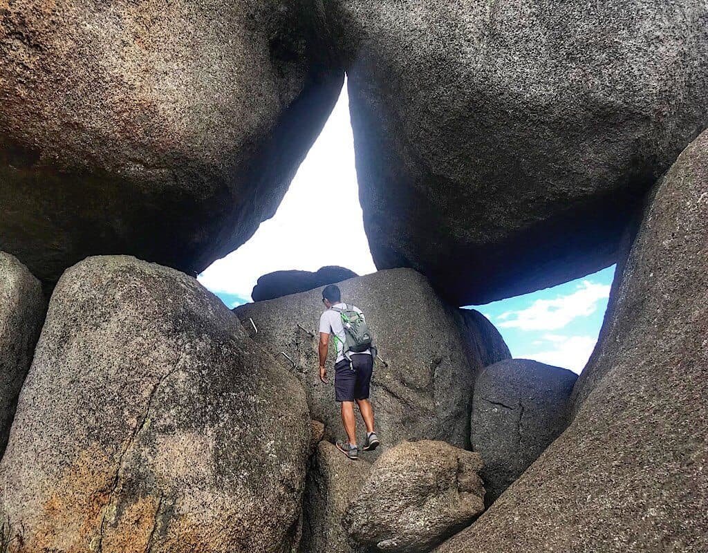 Massive boulders on the Castle Rock Trail