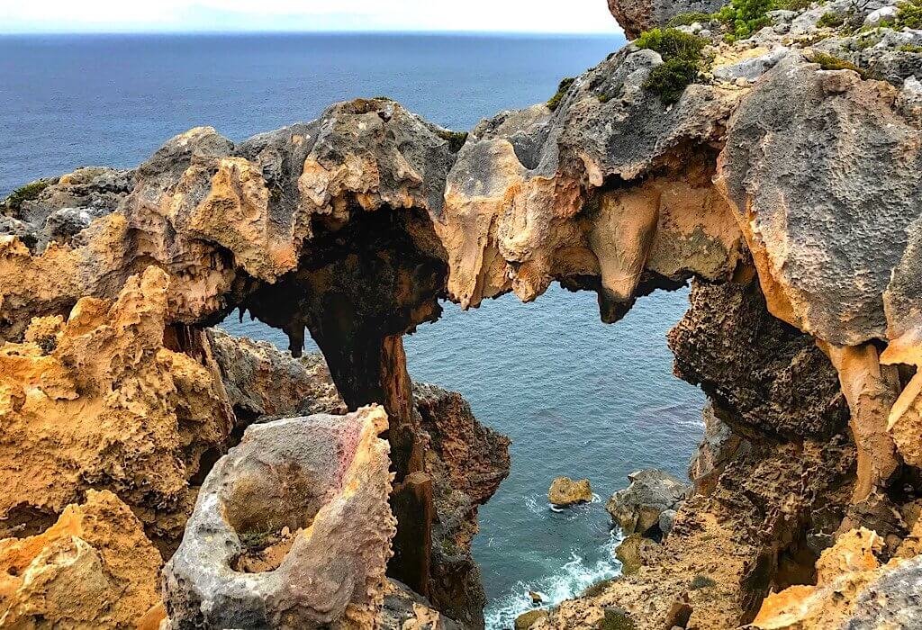 Limestone window to the ocean below in D'Entrecasteaux National Park