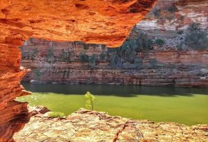 Small cave along the river in Kilbarri National Park, Western Australia