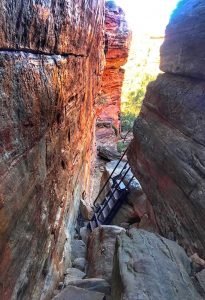 Rock scramble on a trail in Kilbarri