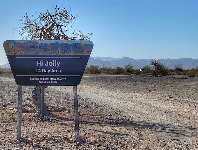 Hi Jolly campground in Quartzsite, Arizona