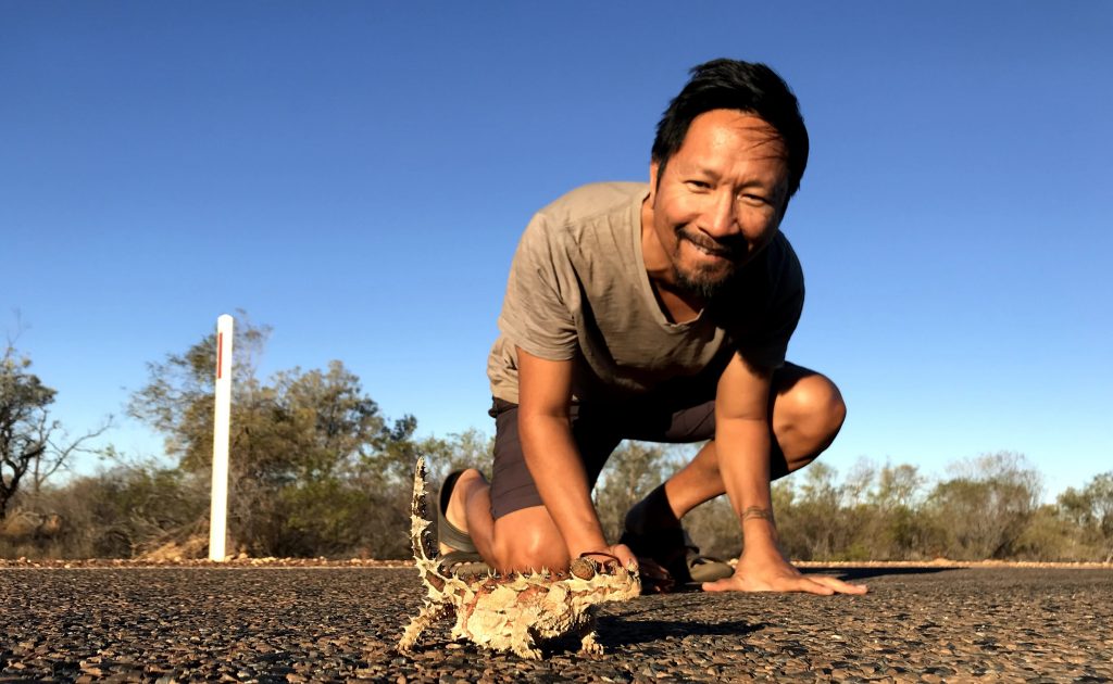 Trin with a Thorny Lizard