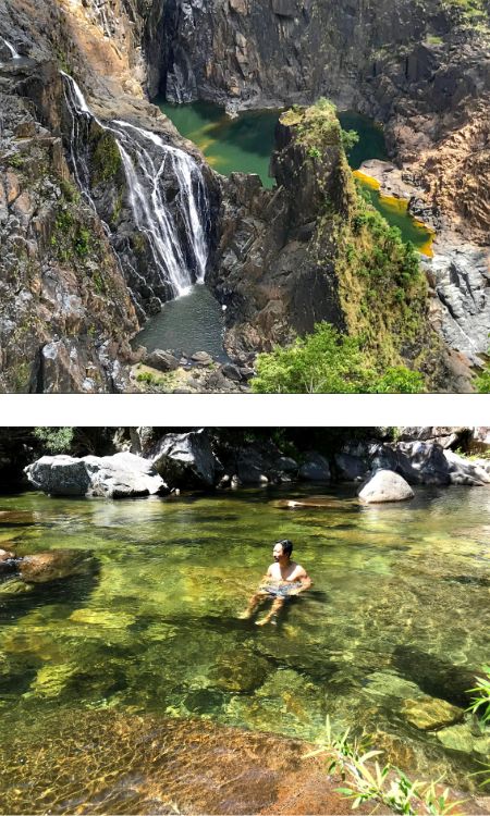 Waterfall and water hole on the Atherton Tableland
