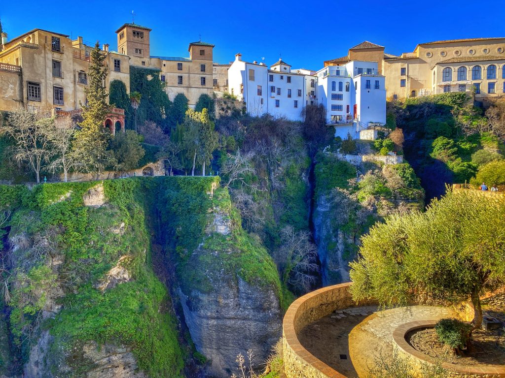 Looking across the chasm separating the two sides of Ronda