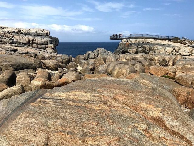 The skywalk that extends over The Gap in Torndirrup National Park